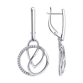 Серьги Diamant - Серебро 925, Фианит (арт. 94-121-00703-1)