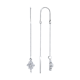 Серьги SOKOLOV - Серебро 925, Фианит (арт. 94020562)