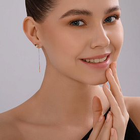 Серьги Diamant - Золото 585, Фианит (арт. 51-123-02820-1)