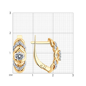 Серьги SOKOLOV - Серебро 925, Фианит (арт. 93020778)