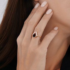 Кольцо SOKOLOV - Серебро 925, Гранат, Фианит (арт. 92014624)