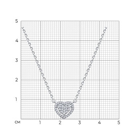 Колье SOKOLOV - Серебро 925, Фианит (арт. 94071464-91)