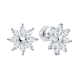 Серьги Diamant - Серебро 925, Фианит (арт. 94-122-02396-1)