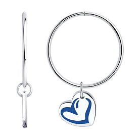 Серьги Diamant - Серебро 925, Эмаль (арт. 94-124-02264-1)