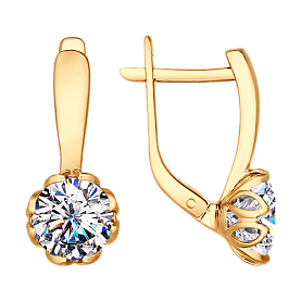 Серьги SOKOLOV - Серебро 925, Фианит (арт. 93022373)