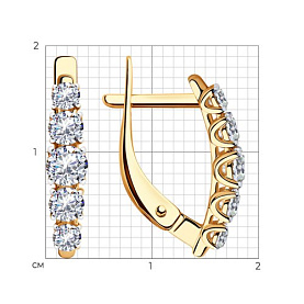 Серьги SOKOLOV - Золото 375, Фианит (арт. 31-120-00308-1)