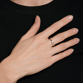 Кольцо ЮФ Династия - Золото 585, Фианит (арт. 000541-1102)