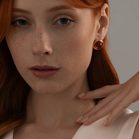 Серьги SOKOLOV - Серебро 925, Янтарь пресс. (арт. 83020067)