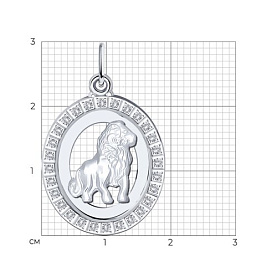 Подвеска Diamant - Серебро 925, Фианит (арт. 94-130-00148-1)