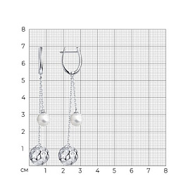 Серьги SOKOLOV - Серебро 925, Жемчуг имитация (арт. 94025825)