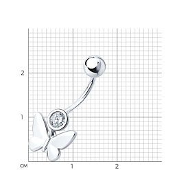 Пирсинг SOKOLOV - Серебро 925, Фианит (арт. 94060077)