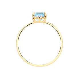 Кольцо SOKOLOV - Золото 375, Топаз, Фианит (арт. 37716150)