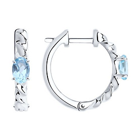 Серьги SOKOLOV - Серебро 925, Топаз (арт. 92022281)