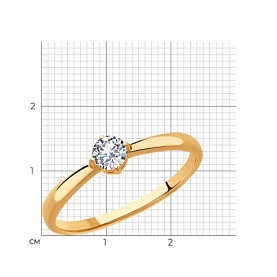 Кольцо SOKOLOV - Серебро 925, Фианит (арт. 93010801)