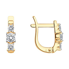 Серьги SOKOLOV - Золото 375, Фианит (арт. 026838-4)