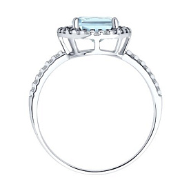 Кольцо Diamant - Серебро 925, Топаз, Фианит (арт. 94-310-01999-1)