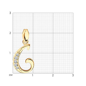 Подвеска SOKOLOV - Серебро 925, Фианит (арт. 93030534)
