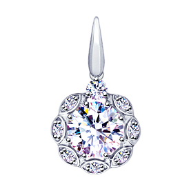 Подвеска SOKOLOV - Серебро 925, Фианит (арт. 94032161)