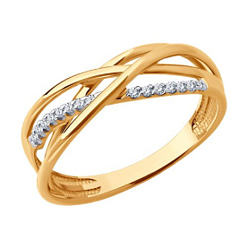 Кольцо Diamant - Золото 585, Фианит (арт. 51-110-02597-1)