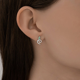 Серьги SOKOLOV - Серебро 925, Фианит (арт. 94027102)