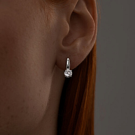 Серьги SOKOLOV - Серебро 925, Фианит (арт. 94025662)