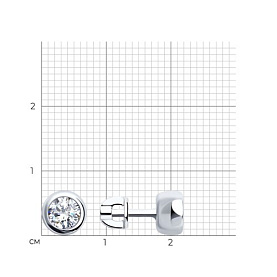 Серьги SOKOLOV - Серебро 925, Фианит (арт. 94022230)