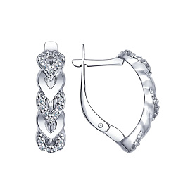 Серьги SOKOLOV - Серебро 925, Фианит (арт. 94022482)