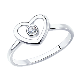 Кольцо SOKOLOV - Серебро 925, Фианит (арт. 94012752)