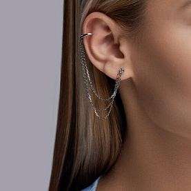 Серьга SOKOLOV - Серебро 925, Фианит (арт. 94170244)