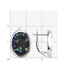Серьги Diamant - Серебро 925, Кристальная ткань (арт. 94-120-00105-2)