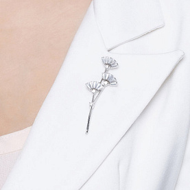 Брошь SOKOLOV - Серебро 925, Фианит (арт. 94040173)