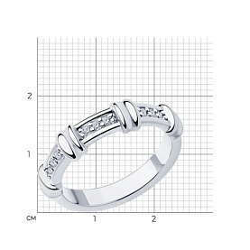 Кольцо Diamant - Серебро 925, Фианит (арт. 94-110-01547-2)