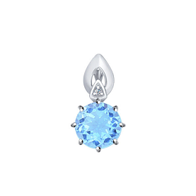 Подвеска SOKOLOV - Серебро 925, Топаз, Фианит (арт. 92030350)