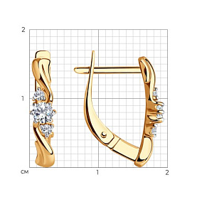 Серьги SOKOLOV - Золото 585, Фианит (арт. 028872)
