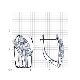 Серьги SOKOLOV - Серебро 925, Фианит (арт. 94023455)