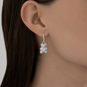 Серьги SOKOLOV - Серебро 925, Фианит (арт. 94027103)