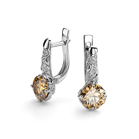 Серьги Дар - Серебро 925, Синтетический муассанит, Фианит (арт. С-4067рс162000)