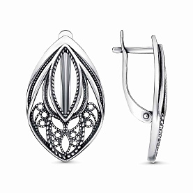 Серьги Красная пресня - Серебро 925 (арт. 33016406)