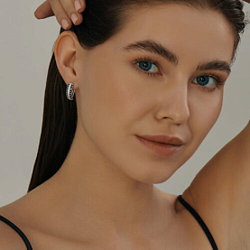 Серьги SOKOLOV - Серебро 925, Фианит (арт. 94020055)