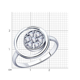 Кольцо SOKOLOV - Серебро 925, Фианит (арт. 94012899)