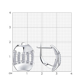 Серьги SOKOLOV - Серебро 925, Фианит (арт. 94024194)