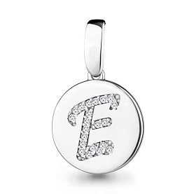 Подвеска Аквамарин - Серебро 925, Фианит (арт. 24010А.5)