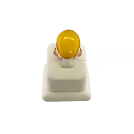 Кольцо Янтарная волна - Серебро 925, Янтарь (арт. 920003б)