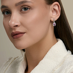 Серьги SOKOLOV - Серебро 925, Аметист (арт. 92025382)