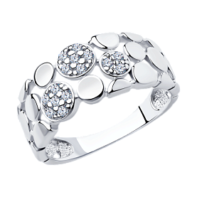 Кольцо SOKOLOV - Серебро 925, Фианит (арт. 94010135)