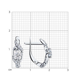Серьги SOKOLOV - Серебро 925, Фианит (арт. 94022351)