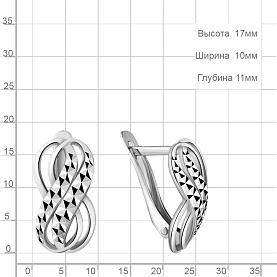 Серьги Аквамарин - Серебро 925 (арт. 30621.5)