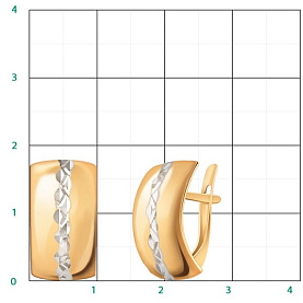 Серьги Атолл - Золото 585 (арт. 20365а-3)