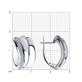 Серьги Diamant - Серебро 925, Фианит (арт. 94-120-00419-1)