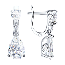 Серьги SOKOLOV - Серебро 925, Фианит (арт. 94021931)